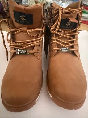 Rocawear Men's Chestnut Brown Lace-Up Work Boots